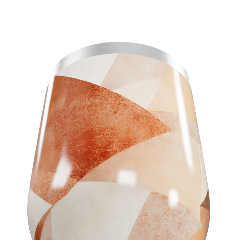 Copo Térmico Slim - Geométrico Laranja Inox