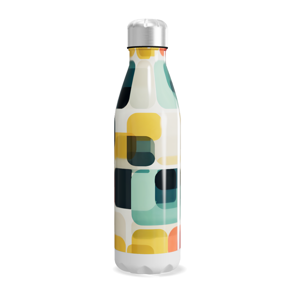 Garrafa Inox Estampada Colorida 500ml