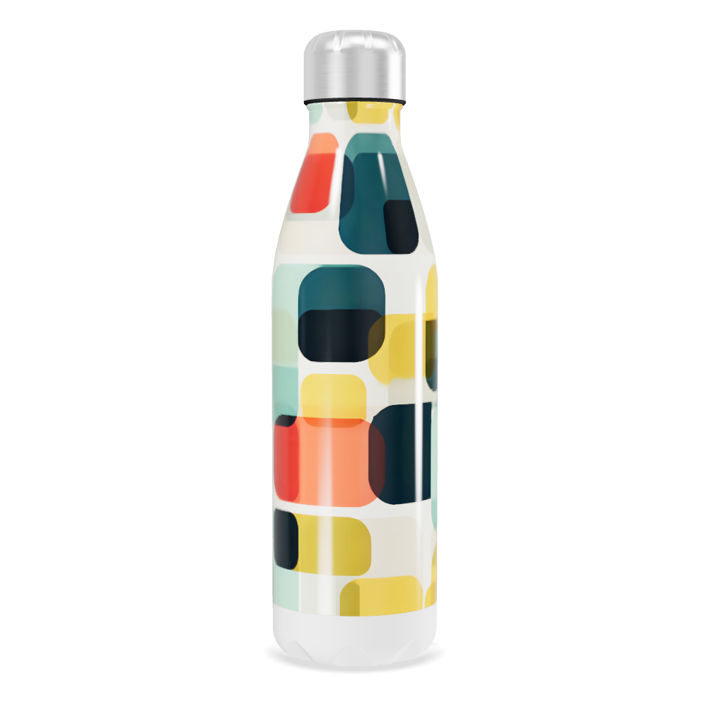 Garrafa Inox Estampada Colorida 500ml