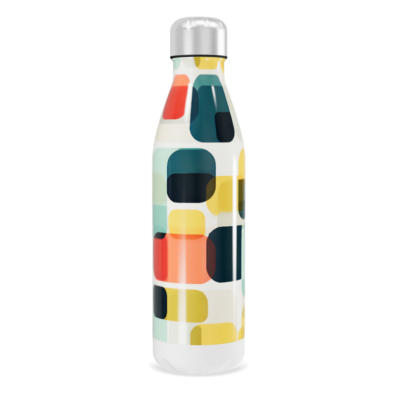Garrafa Inox Estampada Colorida 500ml