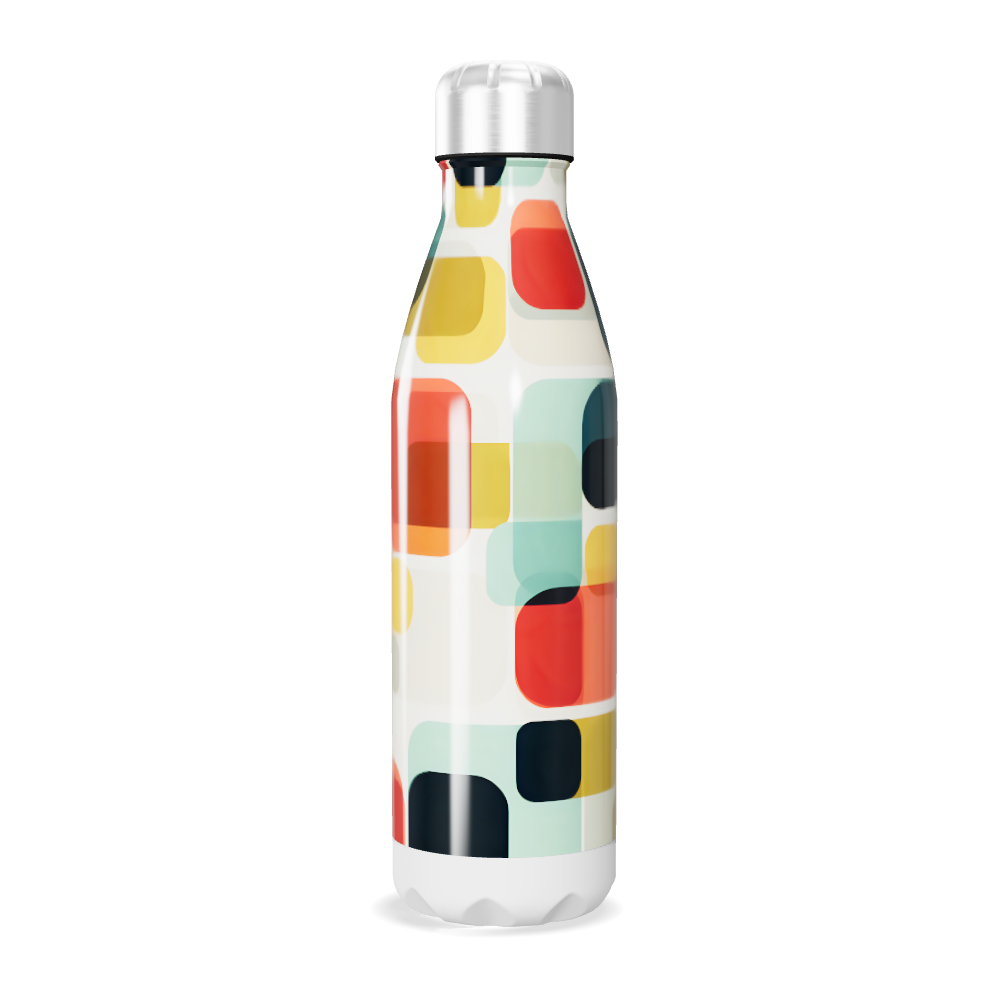Garrafa Inox Estampada Colorida 500ml