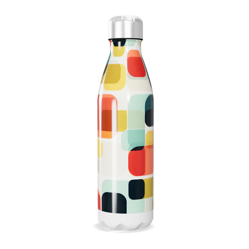 Garrafa Inox Estampada Colorida 500ml