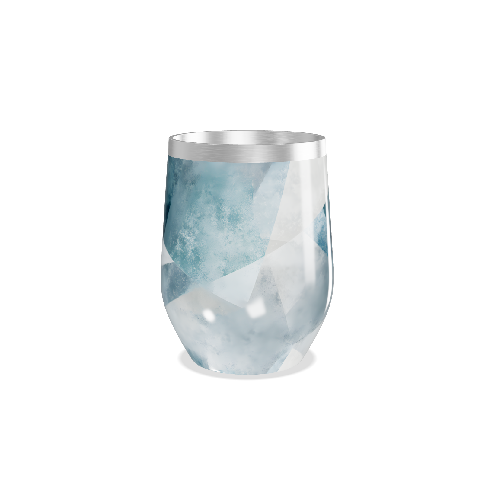 Copo Térmico Slim - Azul Marmorizado Inox