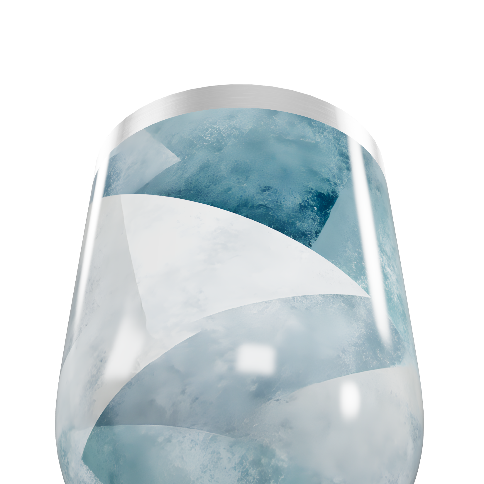 Copo Térmico Slim - Azul Marmorizado Inox