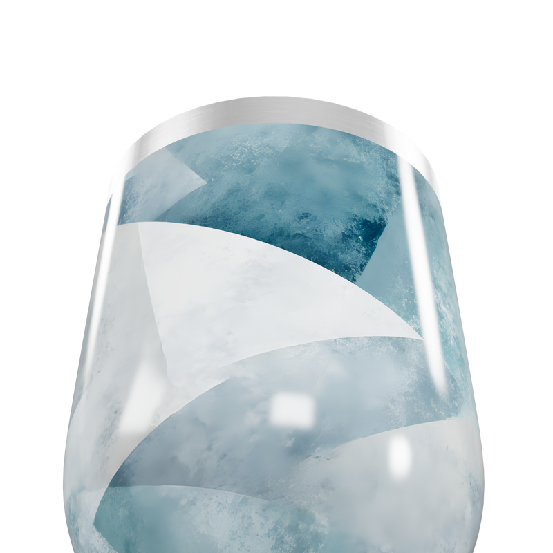 Copo Térmico Slim - Azul Marmorizado Inox