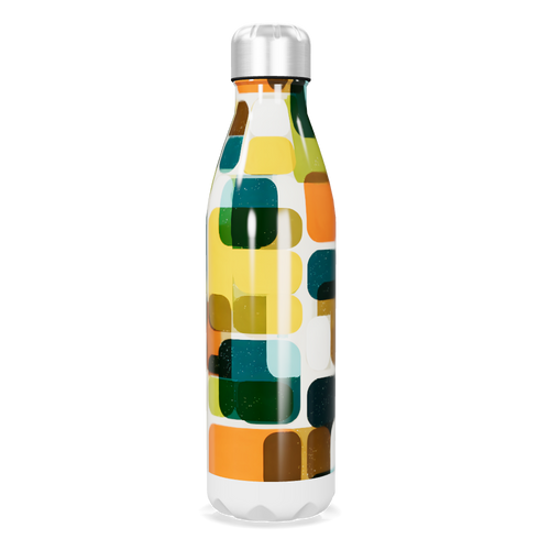 Garrafa Inox Estampada Colorida 500ml