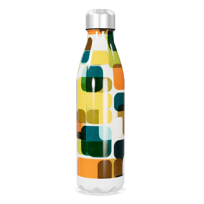 Garrafa Inox Estampada Colorida 500ml