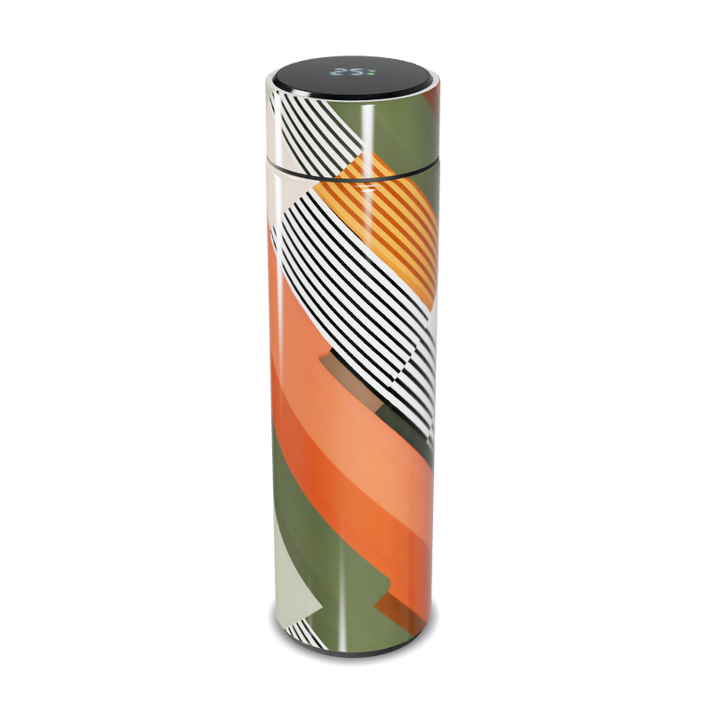 Garrafa Térmica Touch - Estampa Colorida Linhas