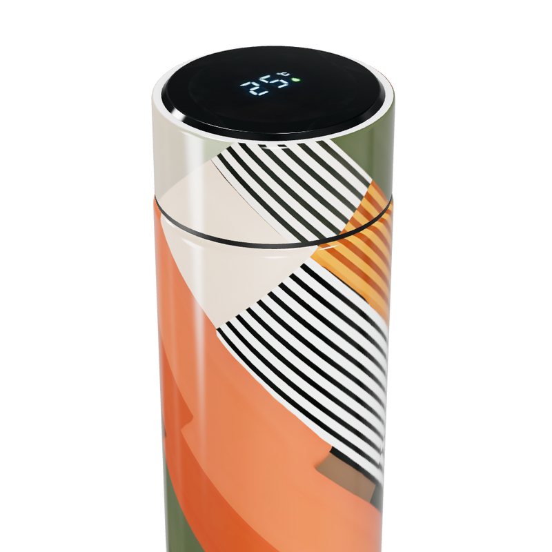 Garrafa Térmica Touch - Estampa Colorida Linhas