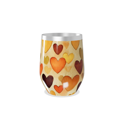 Copo Térmico Slim - Estampa Corações Coloridos