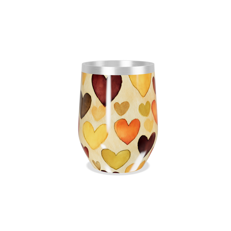 Copo Térmico Slim - Estampa Corações Coloridos