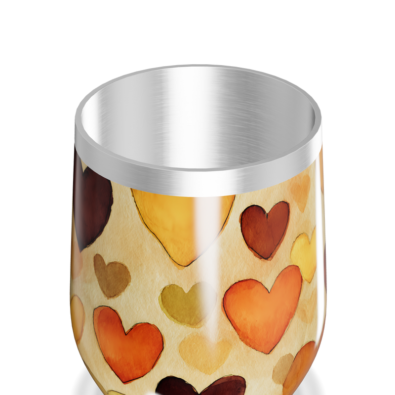 Copo Térmico Slim - Estampa Corações Coloridos