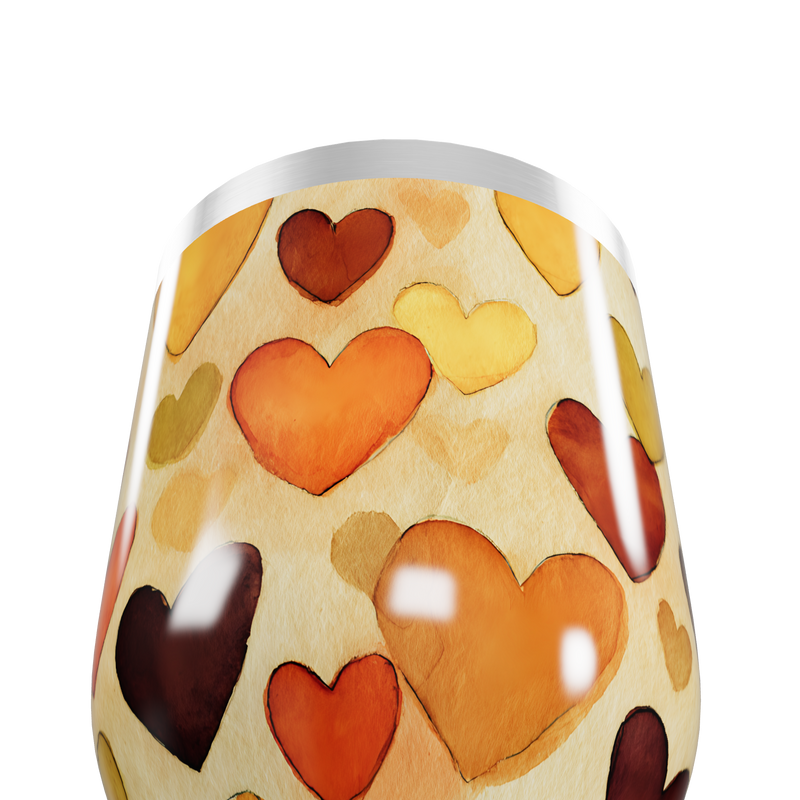 Copo Térmico Slim - Estampa Corações Coloridos