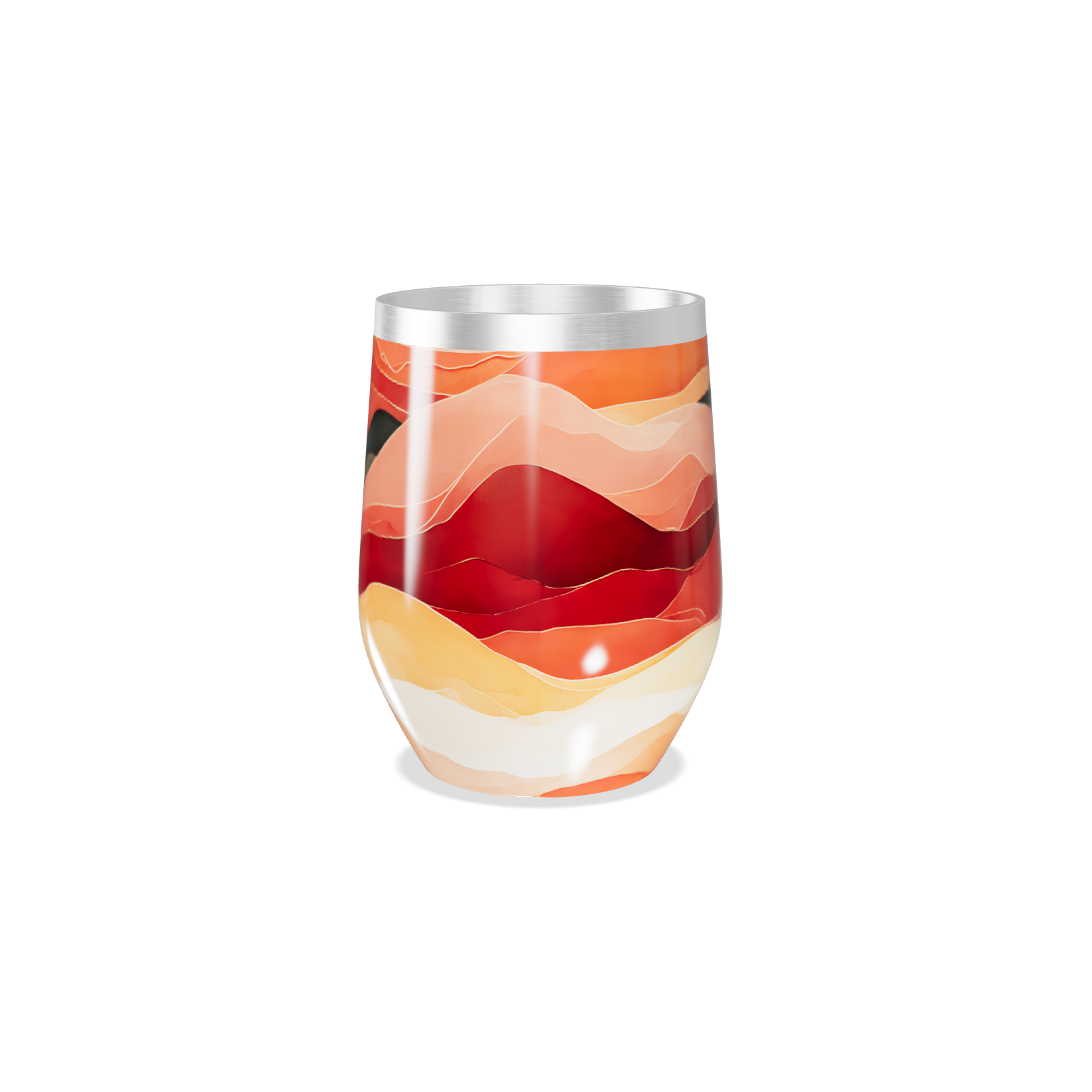 Copo Térmico Slim - Estampa Ondas Coloridas