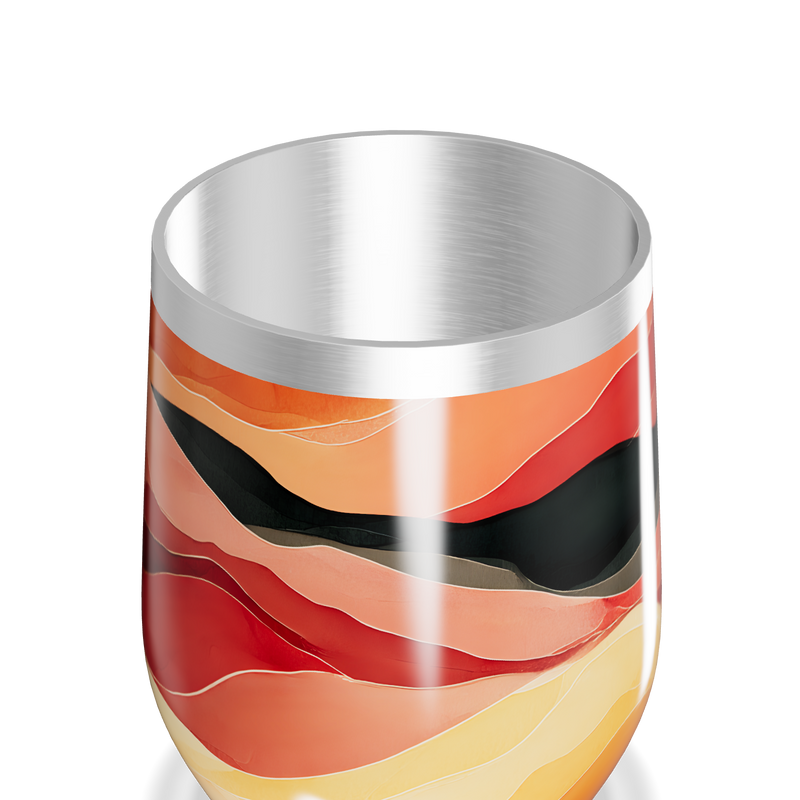 Copo Térmico Slim - Estampa Ondas Coloridas