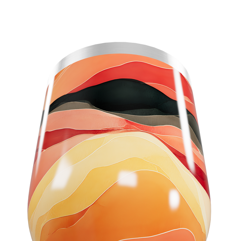 Copo Térmico Slim - Estampa Ondas Coloridas