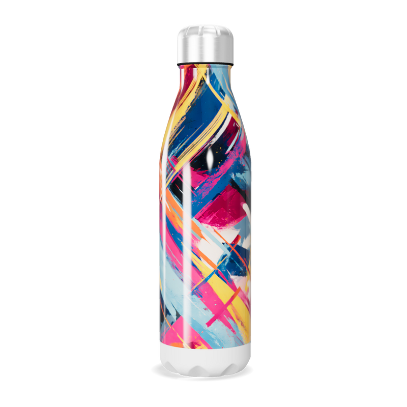 Garrafa Inox - Estampa Colorida Abstrata
