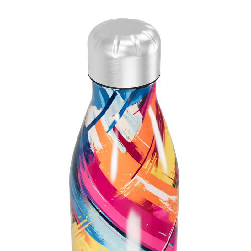 Garrafa Inox - Estampa Colorida Abstrata