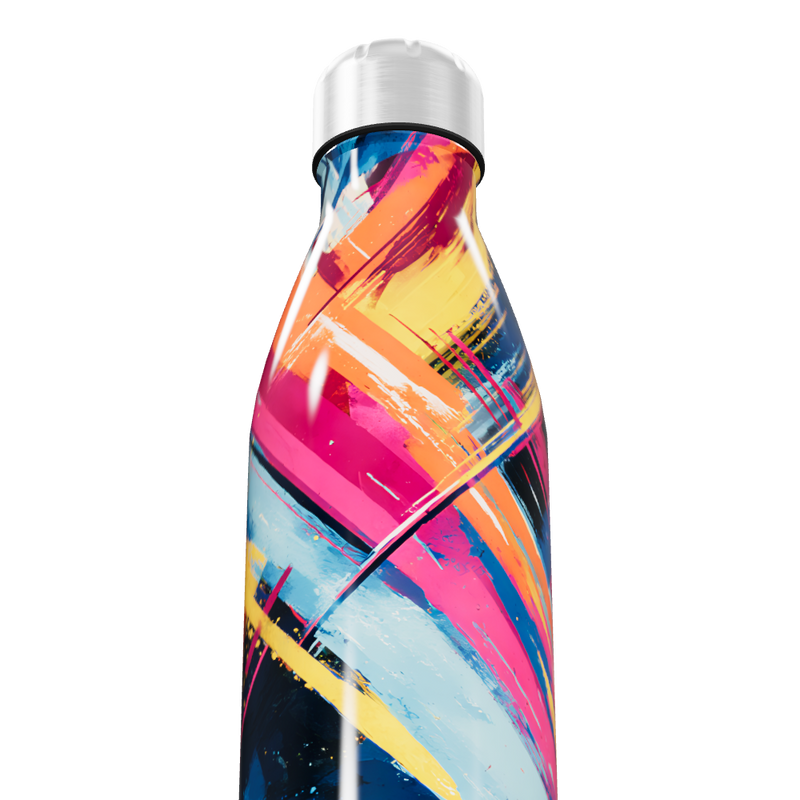 Garrafa Inox - Estampa Colorida Abstrata