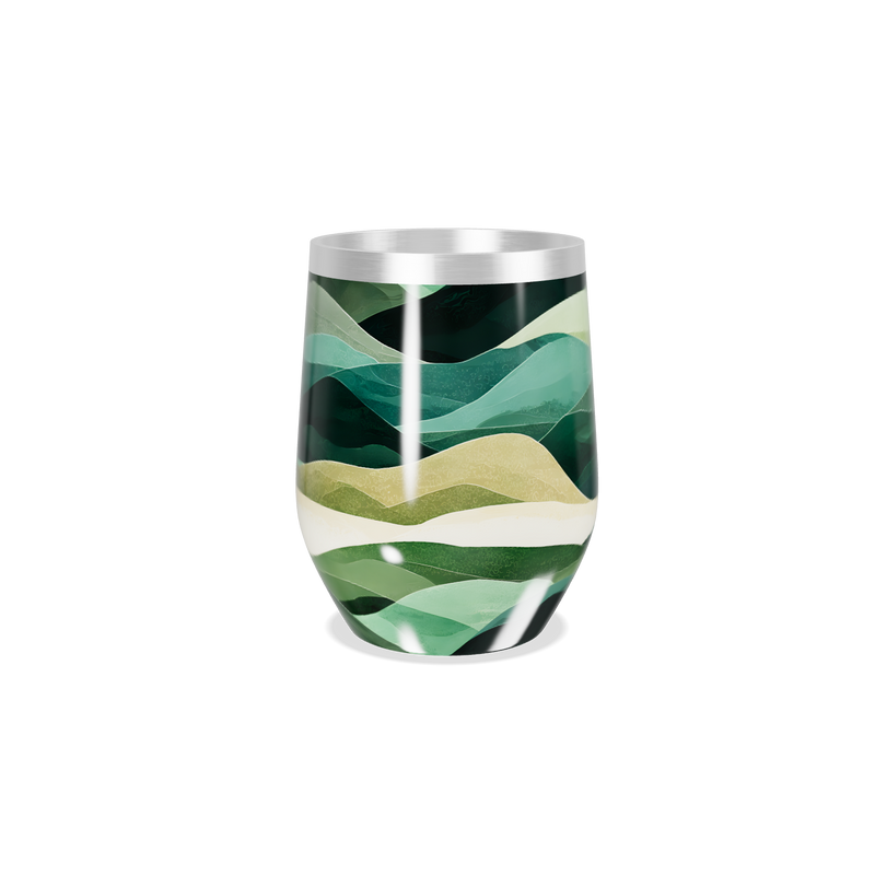 Copo Térmico Slim - Verde Ondulado Inox