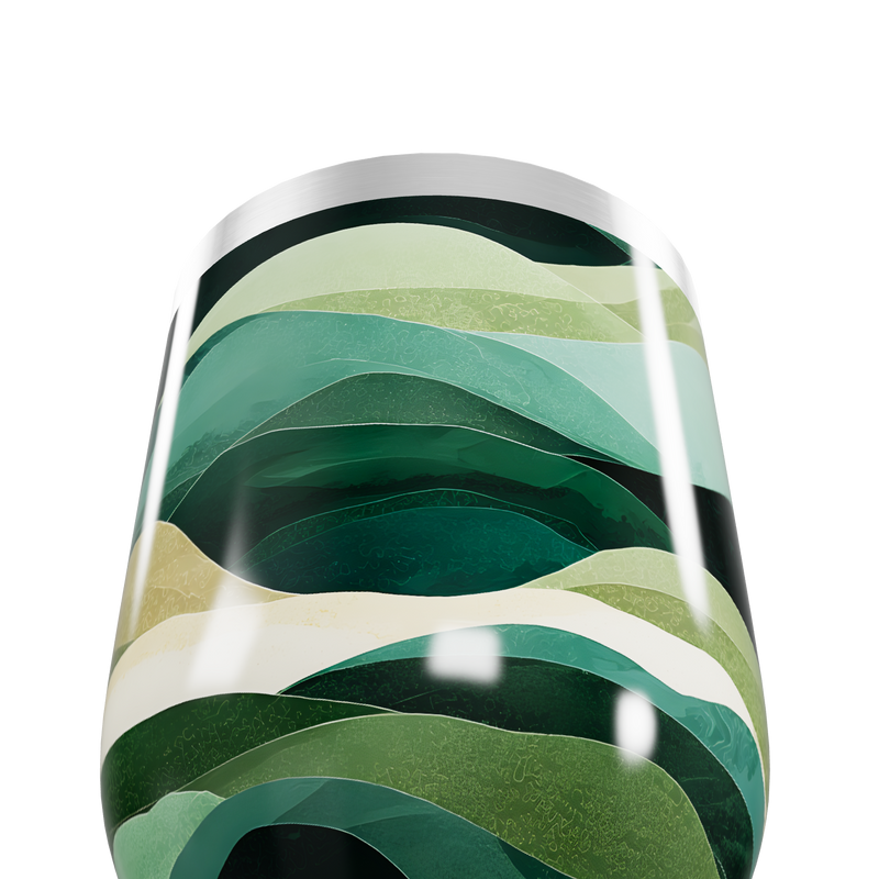 Copo Térmico Slim - Verde Ondulado Inox