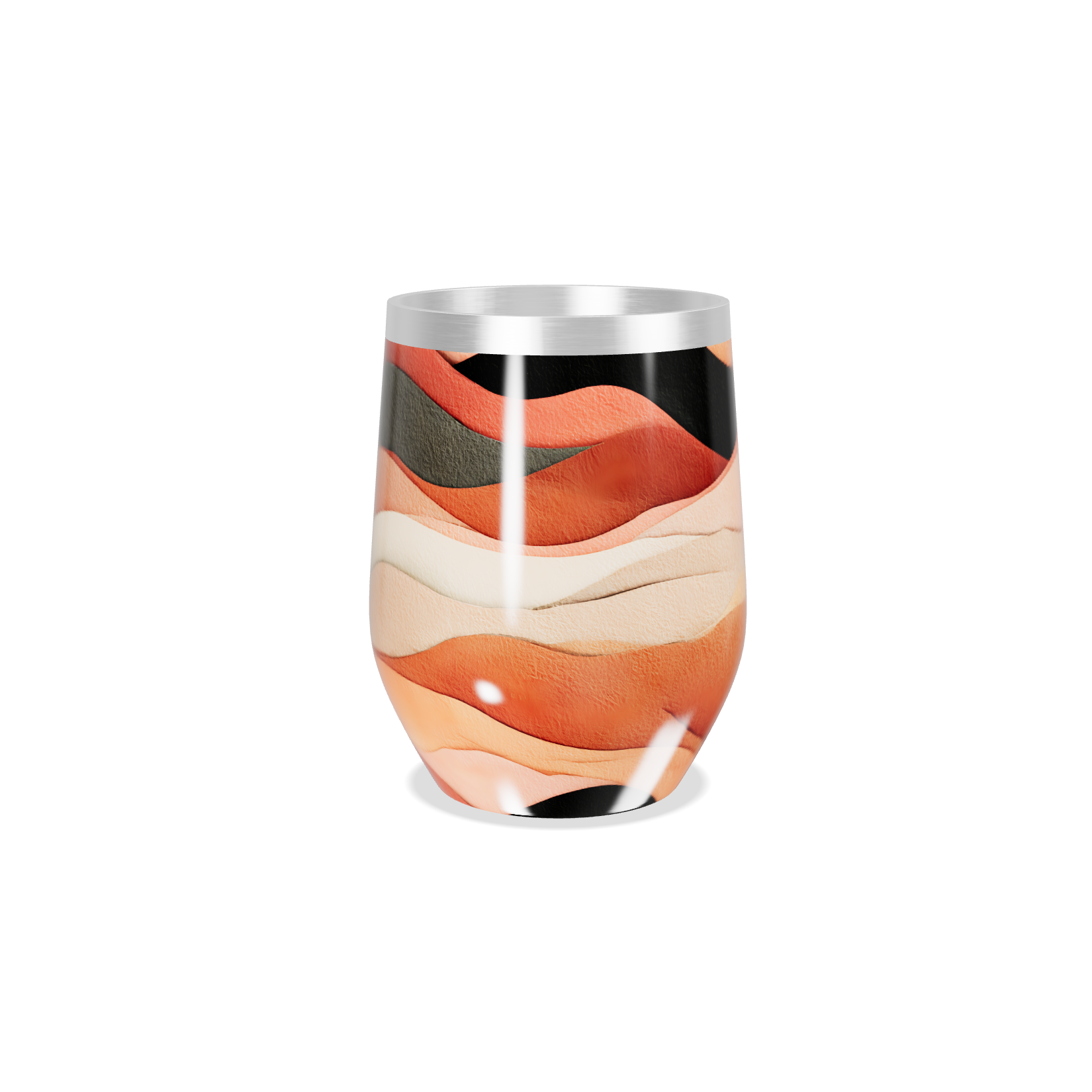 Copo Térmico Slim - Estampa Ondas Coloridas