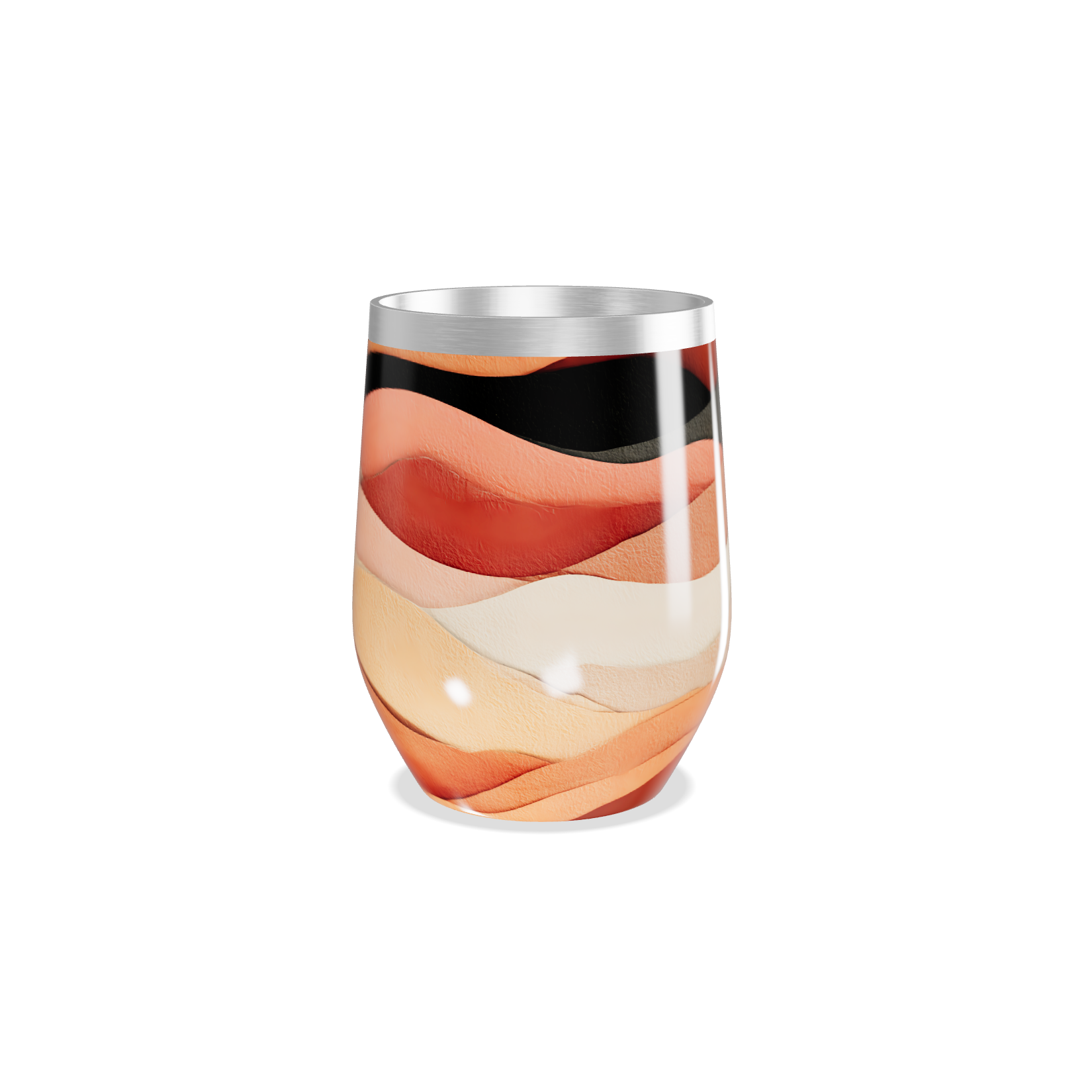 Copo Térmico Slim - Estampa Ondas Coloridas