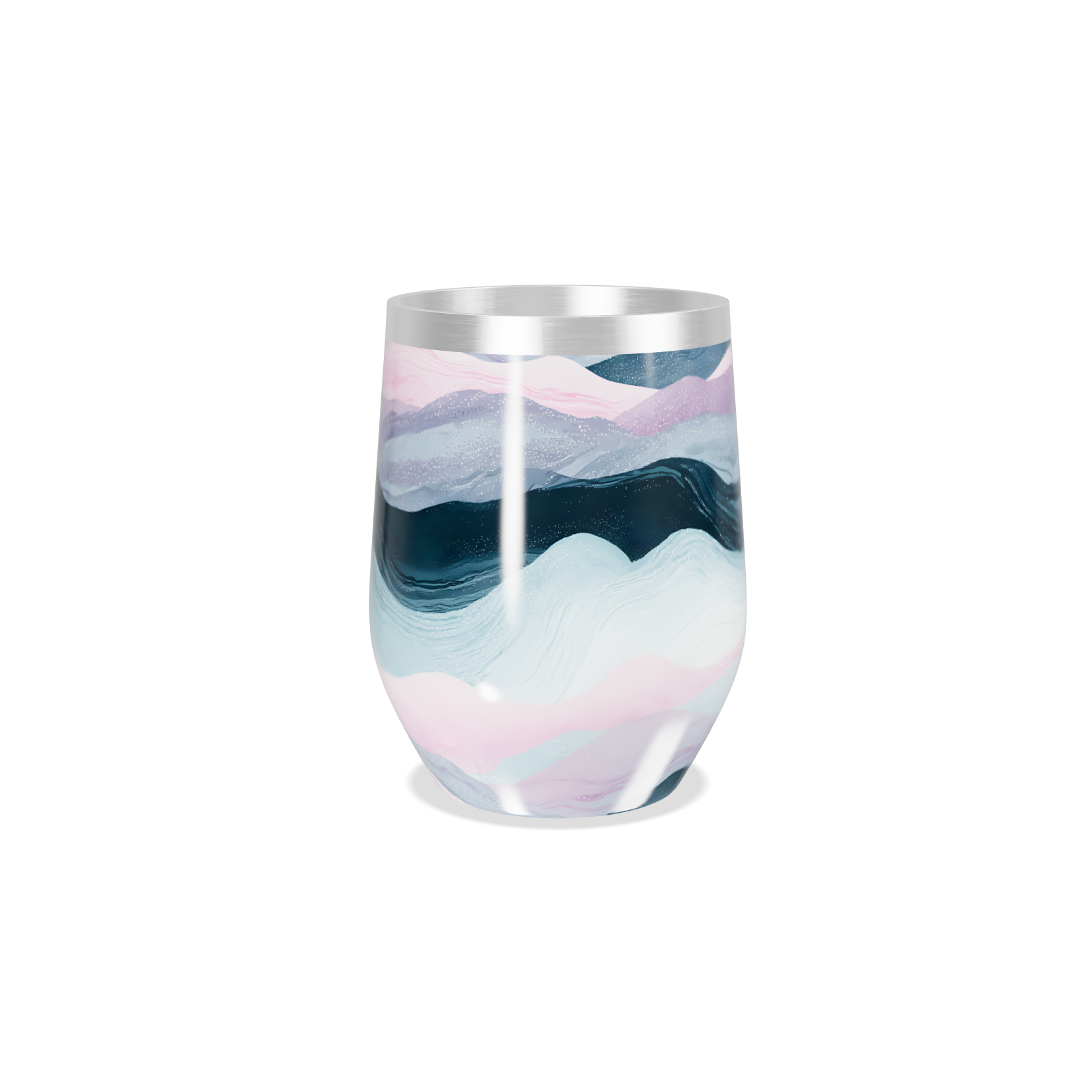 Copo Térmico Slim - Estampa Marmorizada Colorida