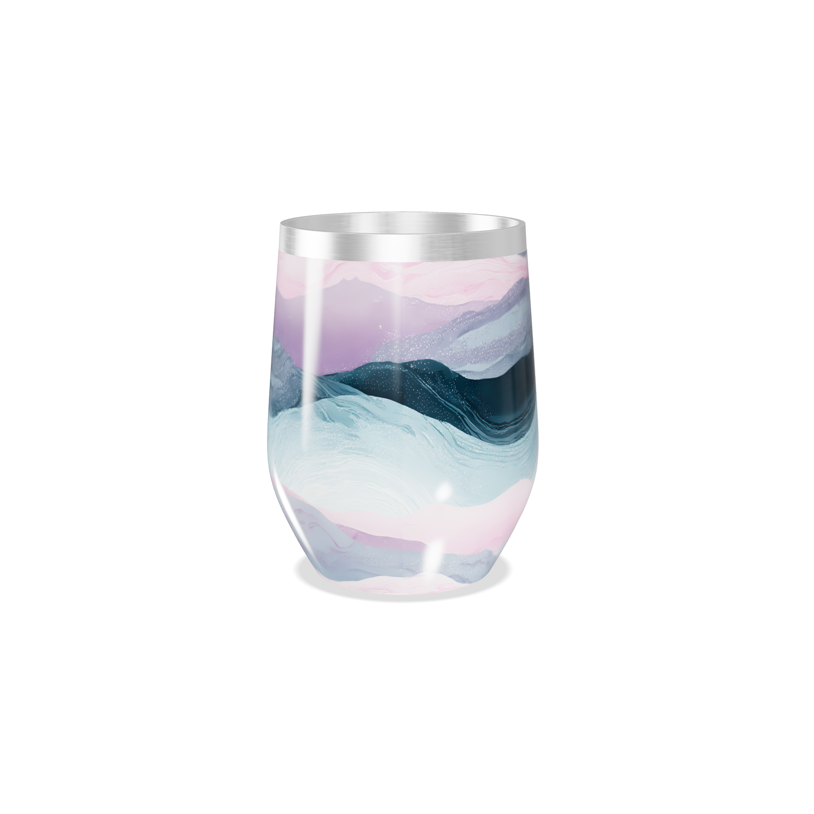 Copo Térmico Slim - Estampa Marmorizada Colorida