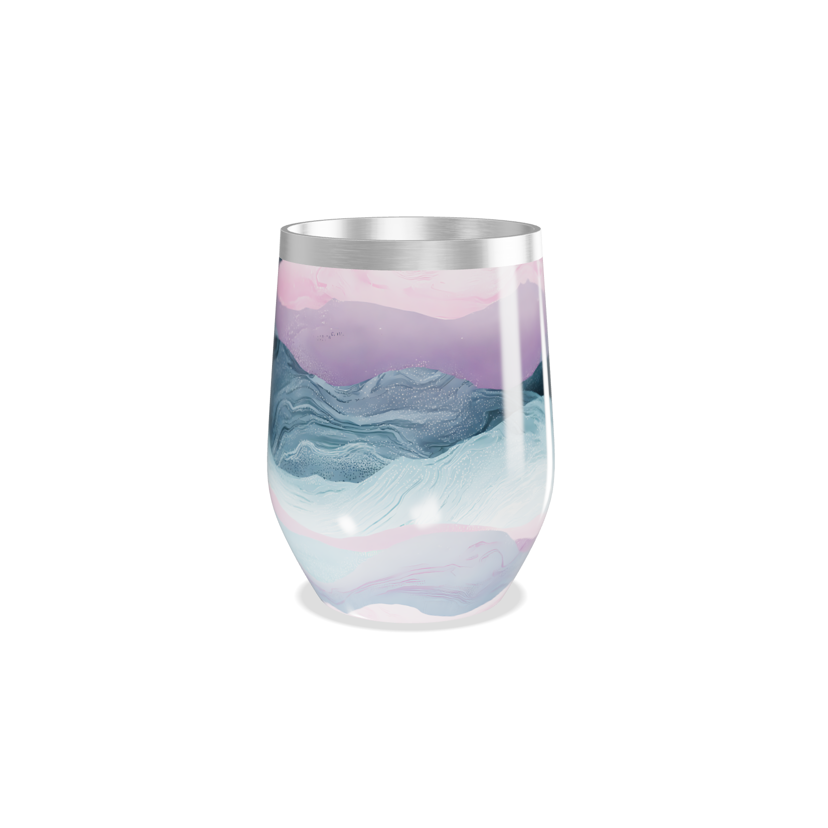 Copo Térmico Slim - Estampa Marmorizada Colorida