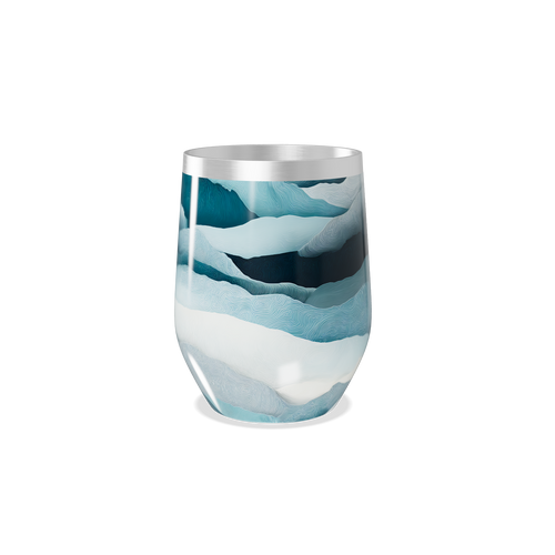 Copo Térmico Slim - Estampa Ondas Azul