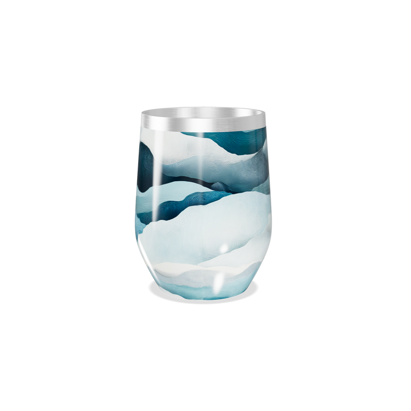 Copo Térmico Slim - Estampa Ondas Azul