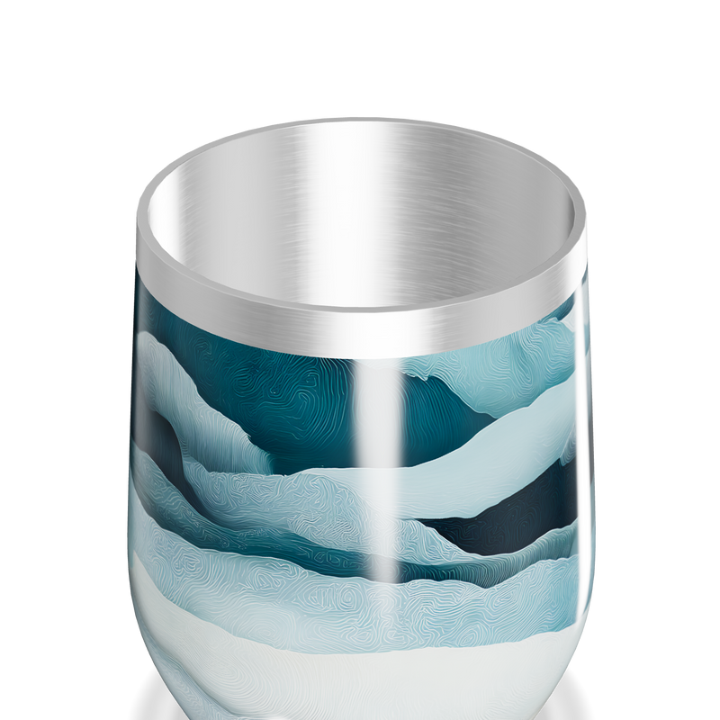 Copo Térmico Slim - Estampa Ondas Azul