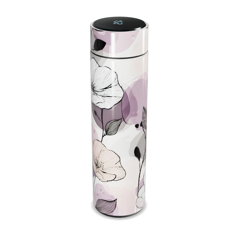 Garrafa Térmica Touch - Floral com Display Digital