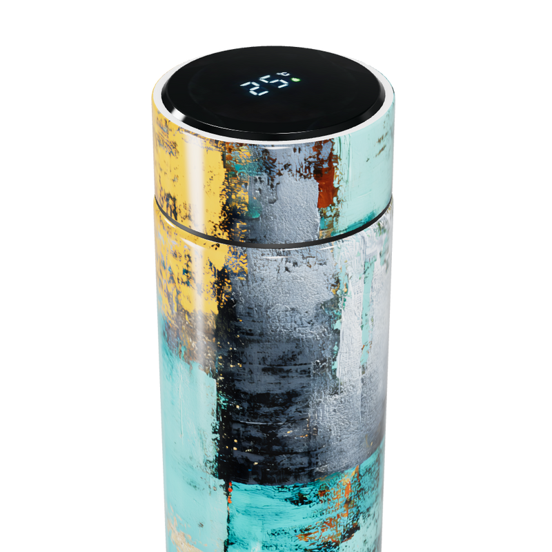 Garrafa Térmica Touch - Estampa Abstrata Colorida