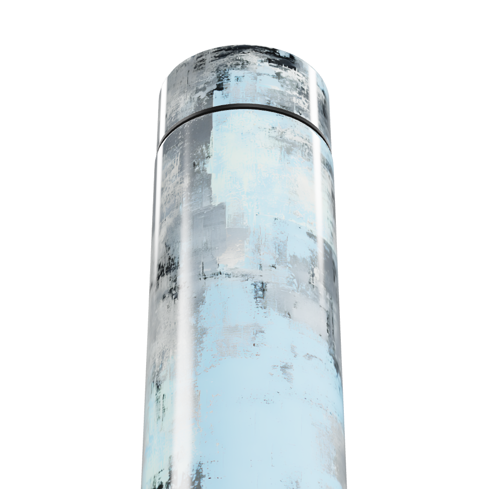 Garrafa Térmica Touch Estampa Abstrata Azul