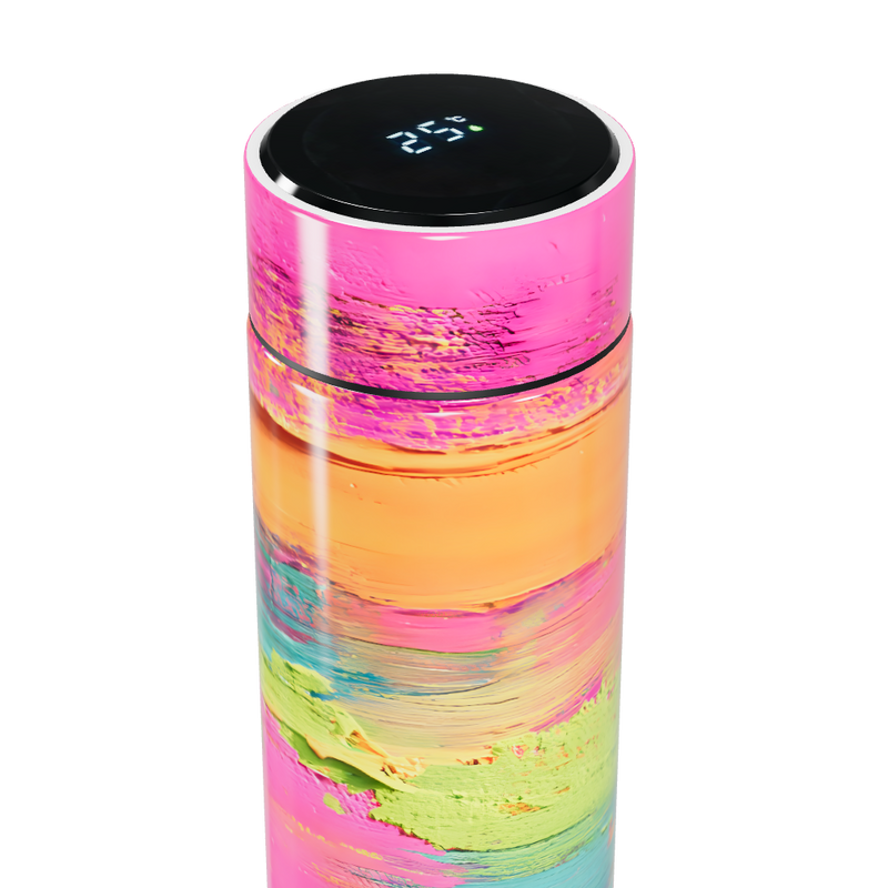 Garrafa Térmica Touch - Estampa Colorida Inox