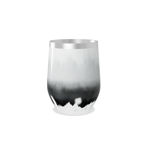 Copo Térmico Slim - Preto e Branco Inox