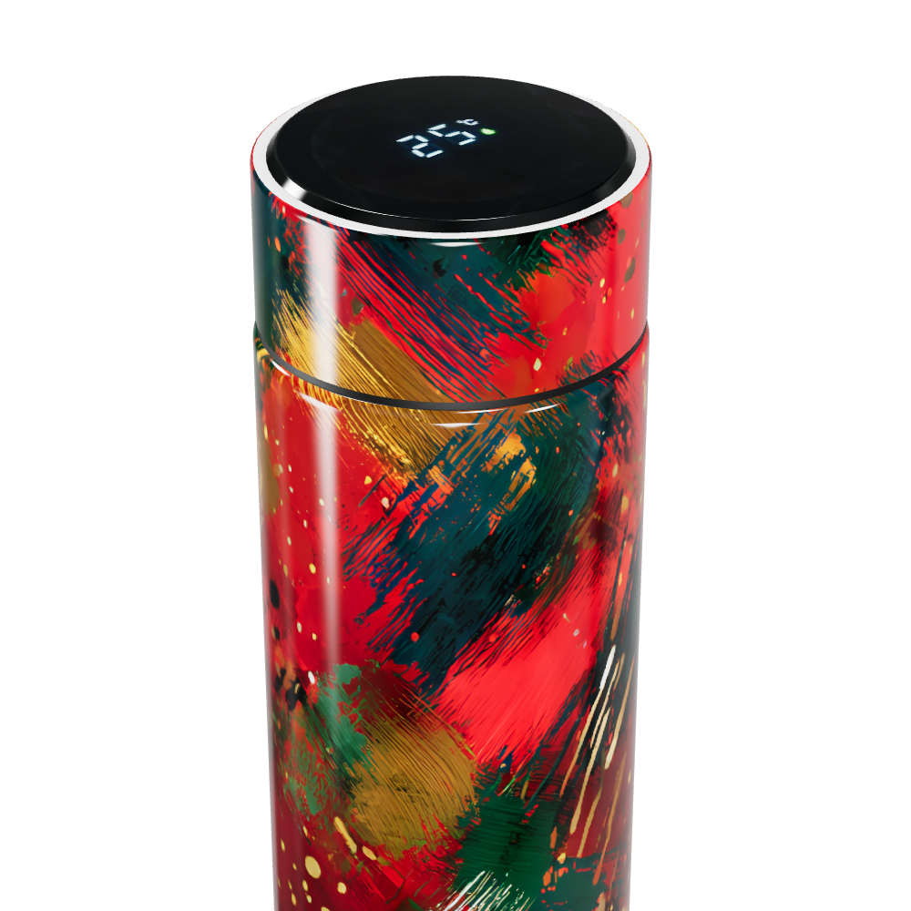 Garrafa Térmica Touch - Estampa Abstrata Colorida