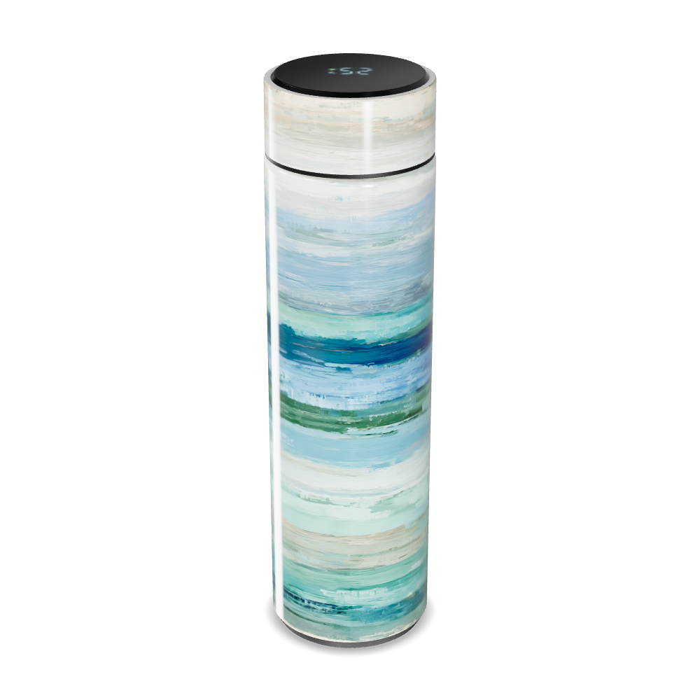 Garrafa Térmica Touch - Azul com Estampa Listrada