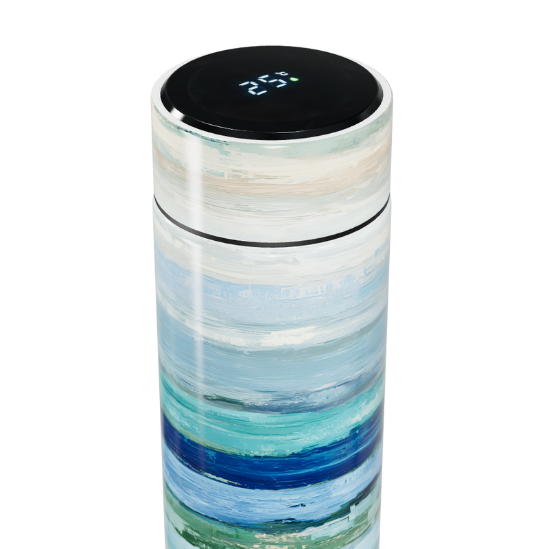 Garrafa Térmica Touch - Azul com Estampa Listrada