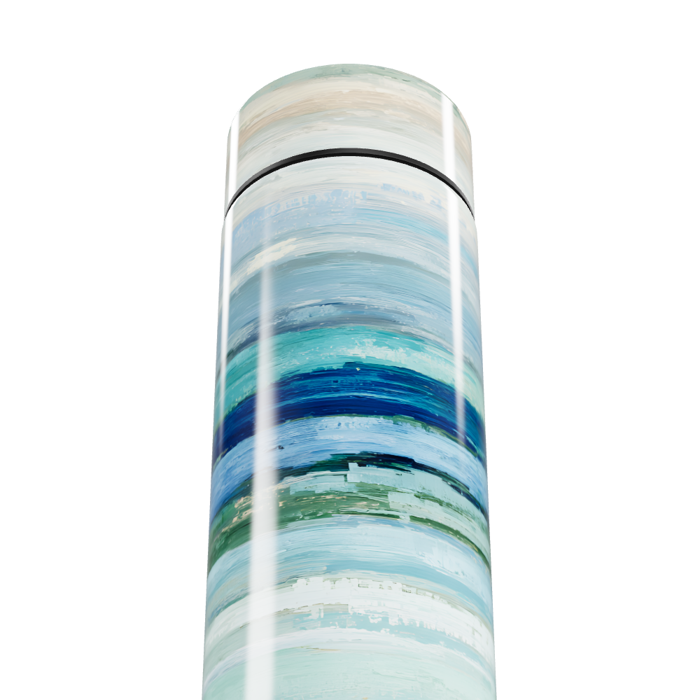 Garrafa Térmica Touch - Azul com Estampa Listrada