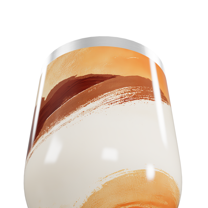 Copo Térmico Slim - Design Abstrato Laranja