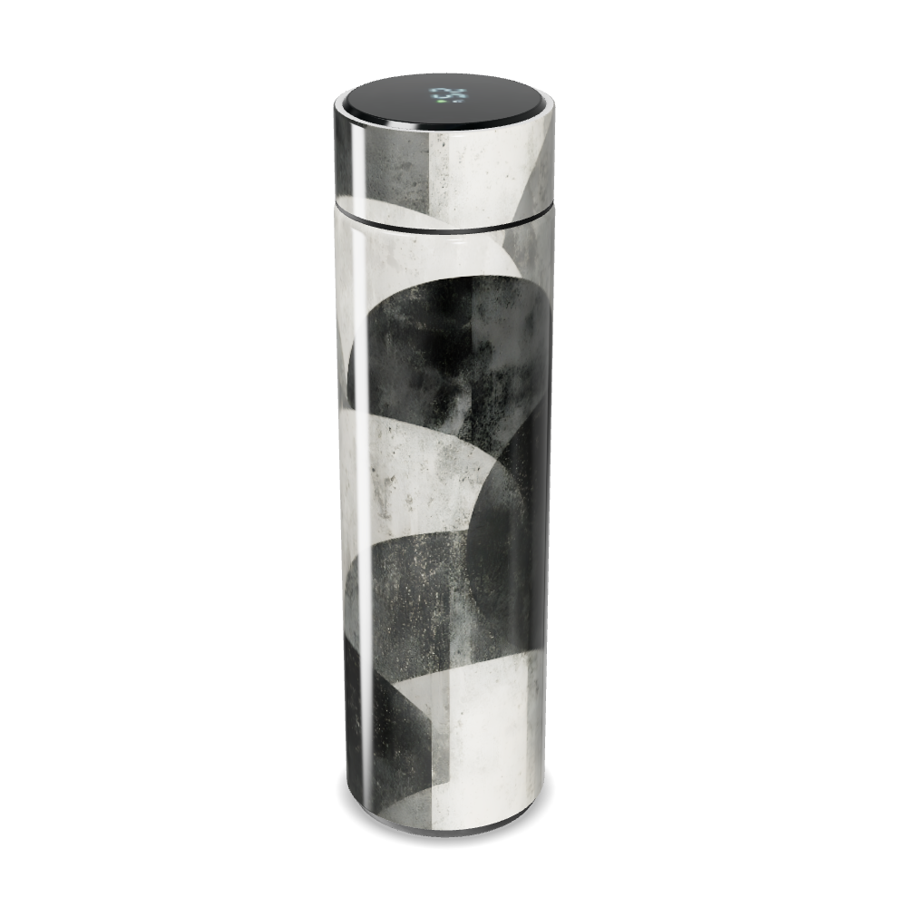 Garrafa Térmica Touch Preto e Branco Geométrico