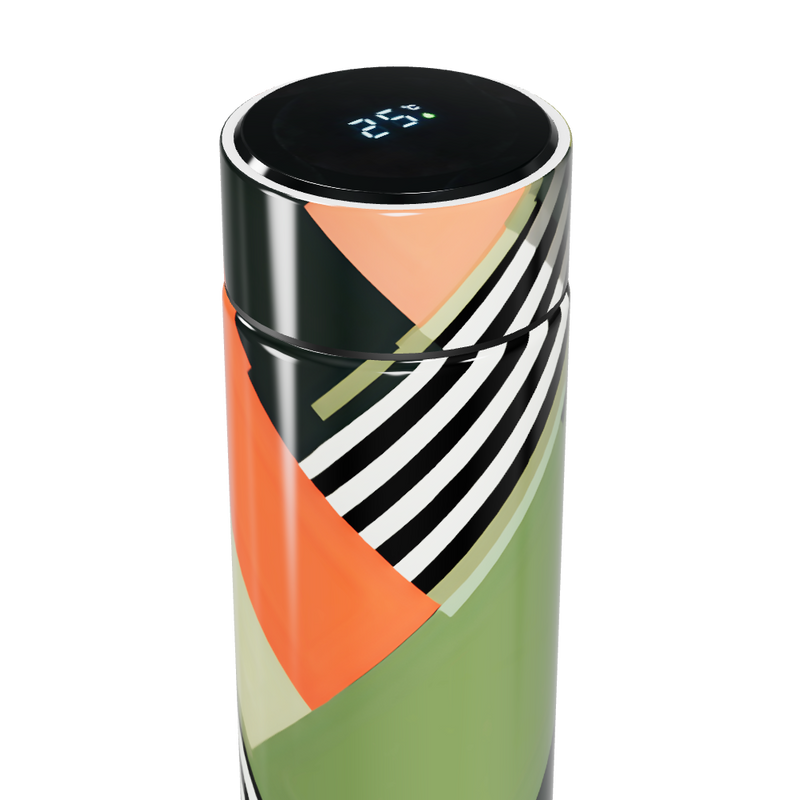 Garrafa Térmica Touch - Estampa Geométrica Colorida
