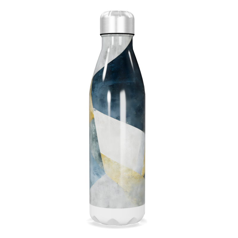 Garrafa Inox - Estampa Geométrica Azul