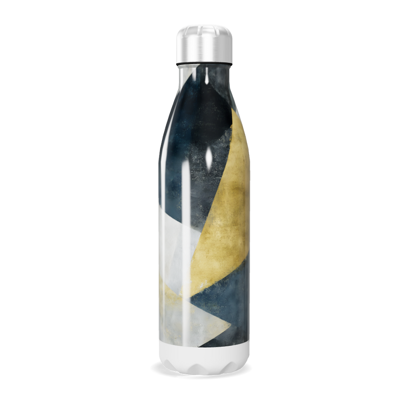 Garrafa Inox - Estampa Geométrica Azul