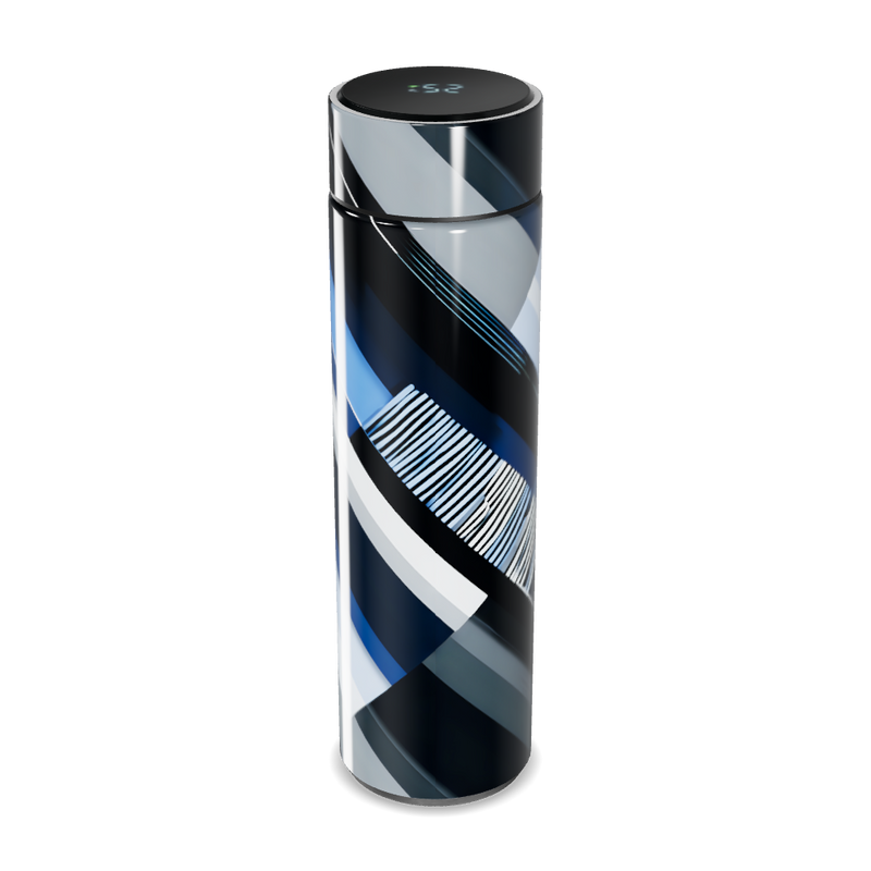 Garrafa Térmica Touch - Listras Azul e Preto