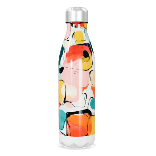 Garrafa Inox - Estampa Colorida Abstrata