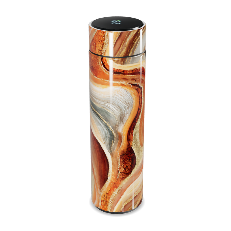 Garrafa Térmica Touch - Estampa Mármore Colorido